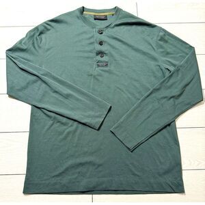 SCOTCH & SODA Grandad Long Sleeve Shirt Men's Size Large‎ Green